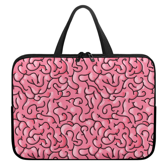 Halloween Zombie Brain Print Laptop Sleeve With Handle