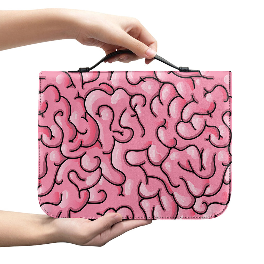 Halloween Zombie Brain Print Leather Bible Cover