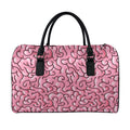 Halloween Zombie Brain Print Leather Duffel Bag