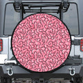 Halloween Zombie Brain Print Leather Spare Tire Cover