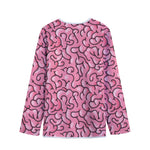 Halloween Zombie Brain Print Long Sleeve Short Coat