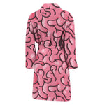 Halloween Zombie Brain Print Men's Bathrobe