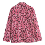 Halloween Zombie Brain Print Men's Blazer