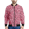 Halloween Zombie Brain Print Men's Bomber Jacket