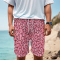 Halloween Zombie Brain Print Men's Cargo Shorts