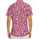 Halloween Zombie Brain Print Men's Deep V-Neck Shirt