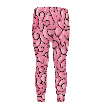 Halloween Zombie Brain Print Men's leggings