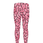 Halloween Zombie Brain Print Men's leggings