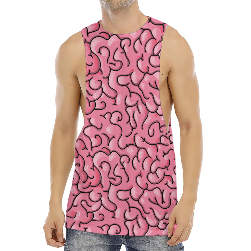 Halloween Zombie Brain Print Men's Muscle Tank Top