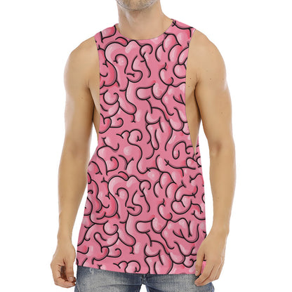 Halloween Zombie Brain Print Men's Muscle Tank Top