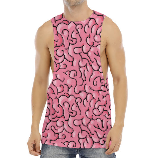 Halloween Zombie Brain Print Men's Muscle Tank Top