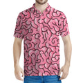 Halloween Zombie Brain Print Men's Polo Shirt