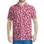 Halloween Zombie Brain Print Men's Polo Shirt