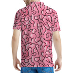 Halloween Zombie Brain Print Men's Polo Shirt