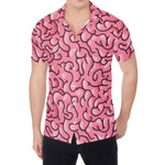 Halloween Zombie Brain Print Men's Shirt