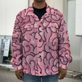 Halloween Zombie Brain Print Men's Shirt Jacket