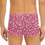 Halloween Zombie Brain Print Men's Short Boxer Briefs