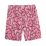 Halloween Zombie Brain Print Men's Sports Shorts