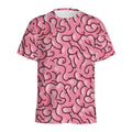 Halloween Zombie Brain Print Men's Athletic T-Shirt