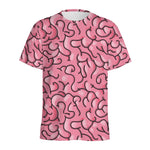 Halloween Zombie Brain Print Men's Sports T-Shirt