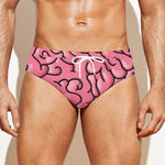 Halloween Zombie Brain Print Men's Swim Briefs