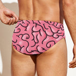 Halloween Zombie Brain Print Men's Swim Briefs