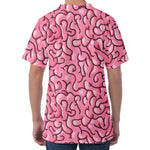 Halloween Zombie Brain Print Men's Velvet T-Shirt