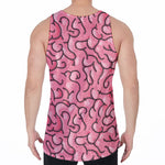 Halloween Zombie Brain Print Men's Velvet Tank Top