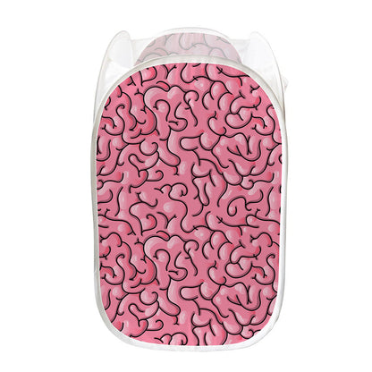 Halloween Zombie Brain Print Mesh Laundry Hamper