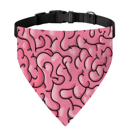Halloween Zombie Brain Print Over The Collar Dog Bandana