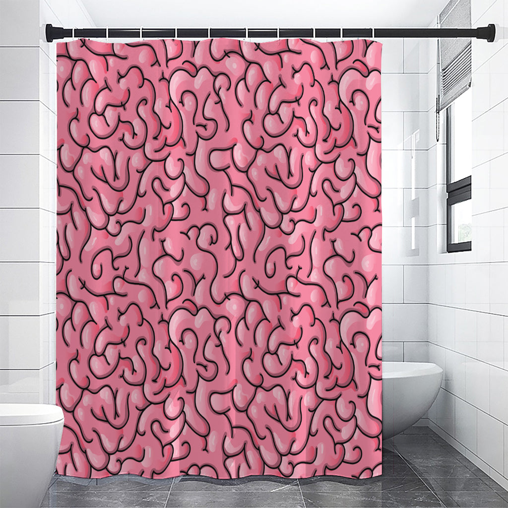 Halloween Zombie Brain Print Premium Shower Curtain