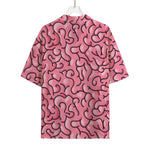 Halloween Zombie Brain Print Rayon Hawaiian Shirt