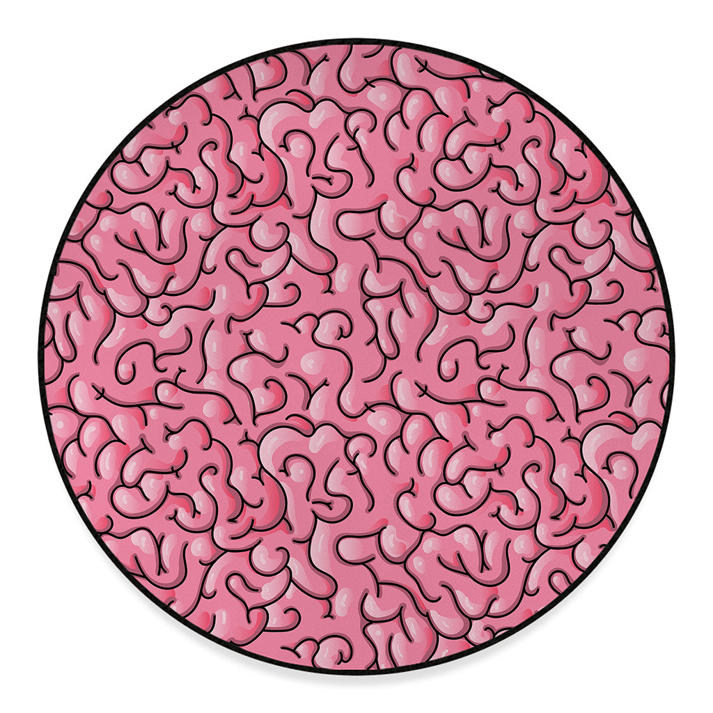 Halloween Zombie Brain Print Round Floor Mat