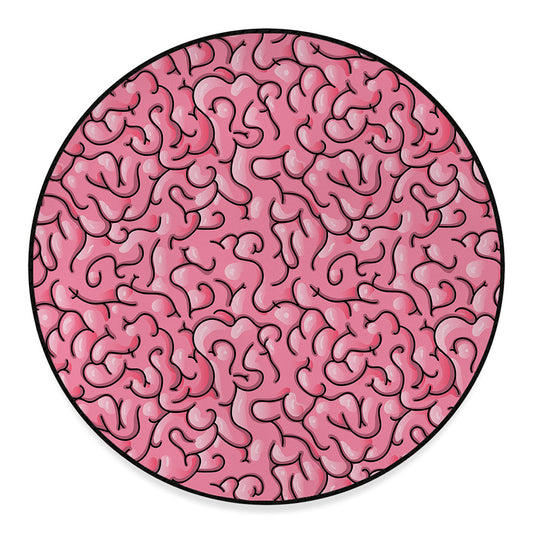 Halloween Zombie Brain Print Round Floor Mat