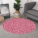 Halloween Zombie Brain Print Round Rug