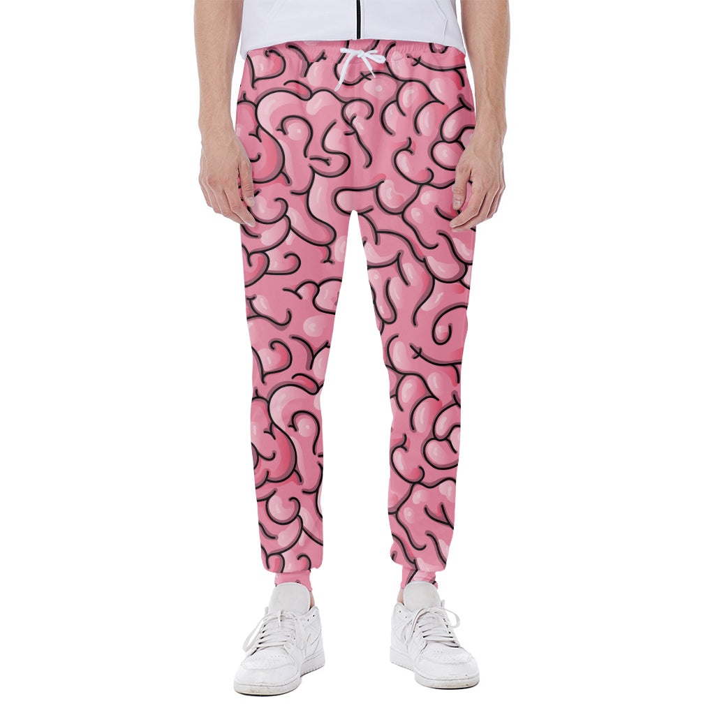 Halloween Zombie Brain Print Scuba Joggers