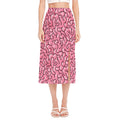 Halloween Zombie Brain Print Side Slit Midi Skirt