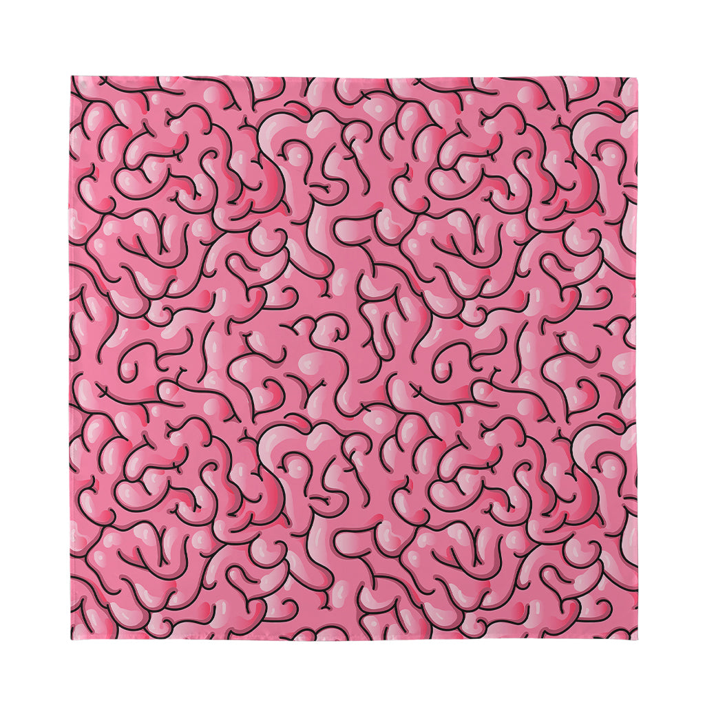 Halloween Zombie Brain Print Silk Bandana