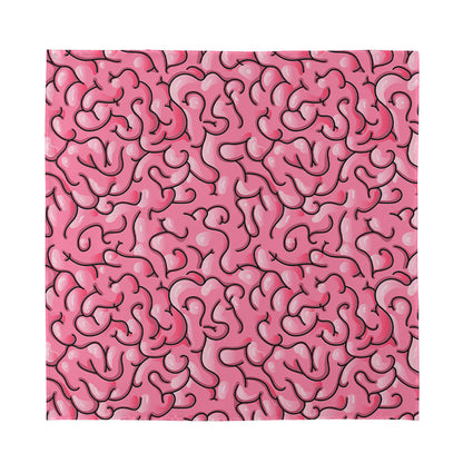 Halloween Zombie Brain Print Silk Bandana