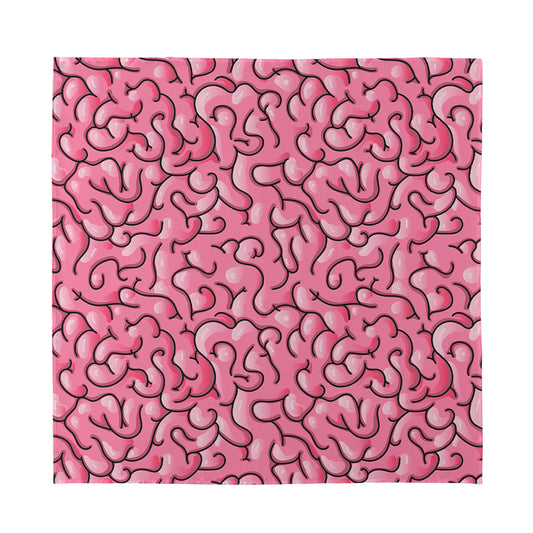 Halloween Zombie Brain Print Silk Bandana