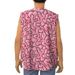 Halloween Zombie Brain Print Sleeveless Baseball Jersey