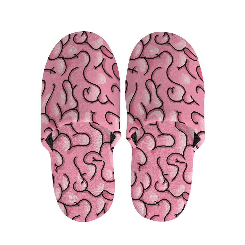 Halloween Zombie Brain Print Slippers