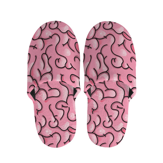 Halloween Zombie Brain Print Slippers