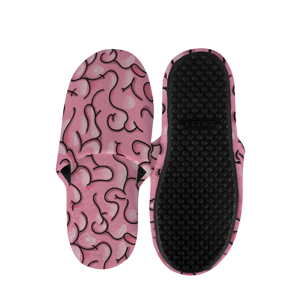 Halloween Zombie Brain Print Slippers