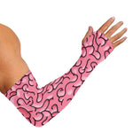 Halloween Zombie Brain Print Sun Protection Arm Sleeves