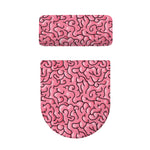 Halloween Zombie Brain Print Toilet Lid And Tank Cover Set