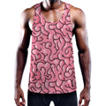 Halloween Zombie Brain Print Men's Workout Tank Top