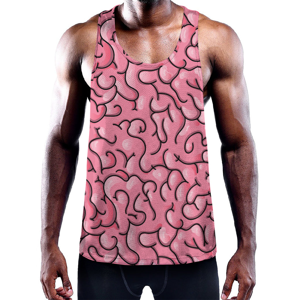 Halloween Zombie Brain Print Training Tank Top