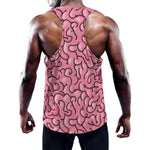 Halloween Zombie Brain Print Training Tank Top