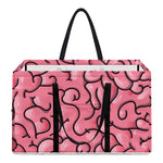 Halloween Zombie Brain Print Utility Tote Bag